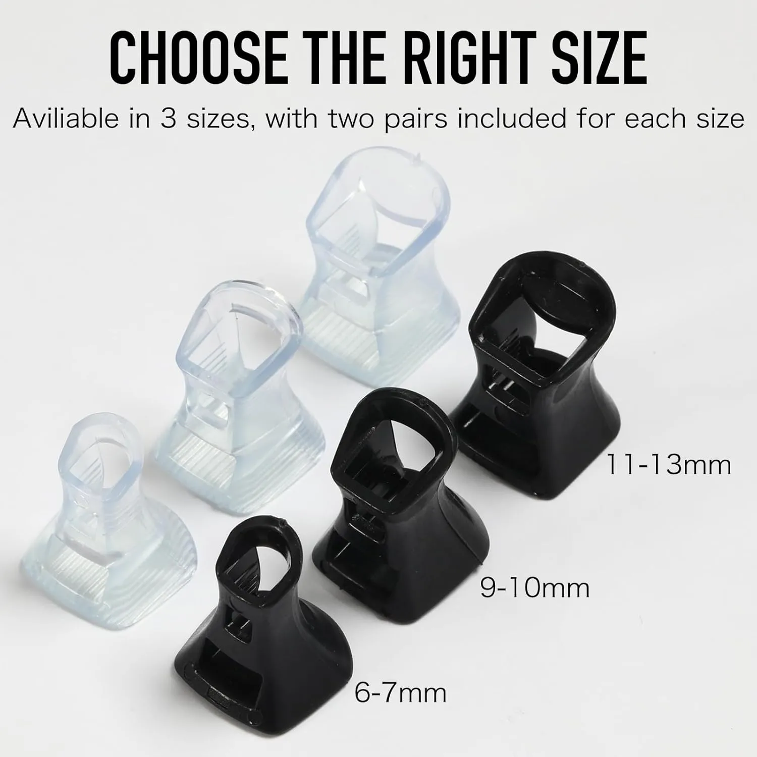 GUJI 2024 High Heel Protectors for Grass, Heel Caps for High Heels, Heel Replacement Tips, Heel Stoppers for High Heels - Dance with Confidence, 3 Sizes, 6 Pairs (Crystal Clear)