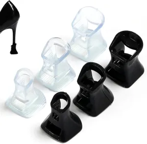 GUJI 2024 High Heel Protectors for Grass, Heel Caps for High Heels, Heel Replacement Tips, Heel Stoppers for High Heels - Dance with Confidence, 3 Sizes, 6 Pairs (Crystal Clear)