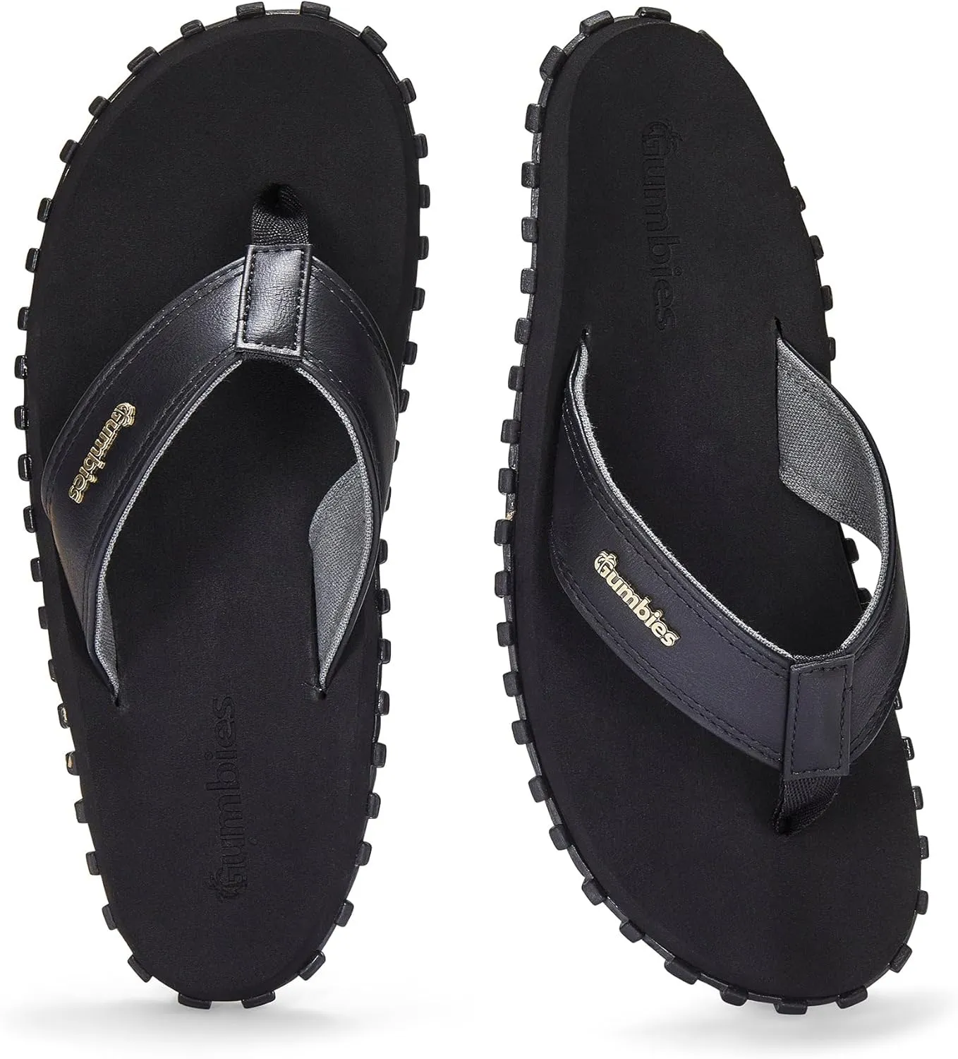 Gumbies Vegovert Unisex Flip-Flop, with Supersoft Brush EVA Footbed, Soft Cotton Backed Faux Leather Strap & Recycled Rubber Sole - Comfort Guaranteed
