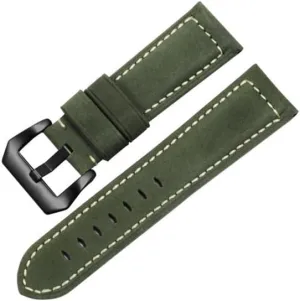 Handmade DIY Watch Band Vintage Genuine Leather Watchband 20mm 22mm 24mm 26mm Watchband Women Men Watch Strap(E,24mm)