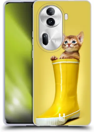 Head Case Designs Abyssinian Kitty in A Boot Funny Animals Soft Gel Case Compatible with Oppo Reno11 Pro