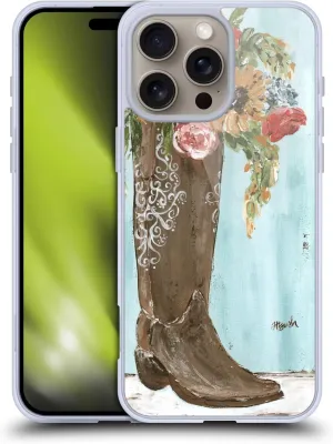 Head Case Designs Officially Licensed Haley Bush Boot Floral Painting Soft Gel Case Compatible with Apple iPhone 16 Pro Max
