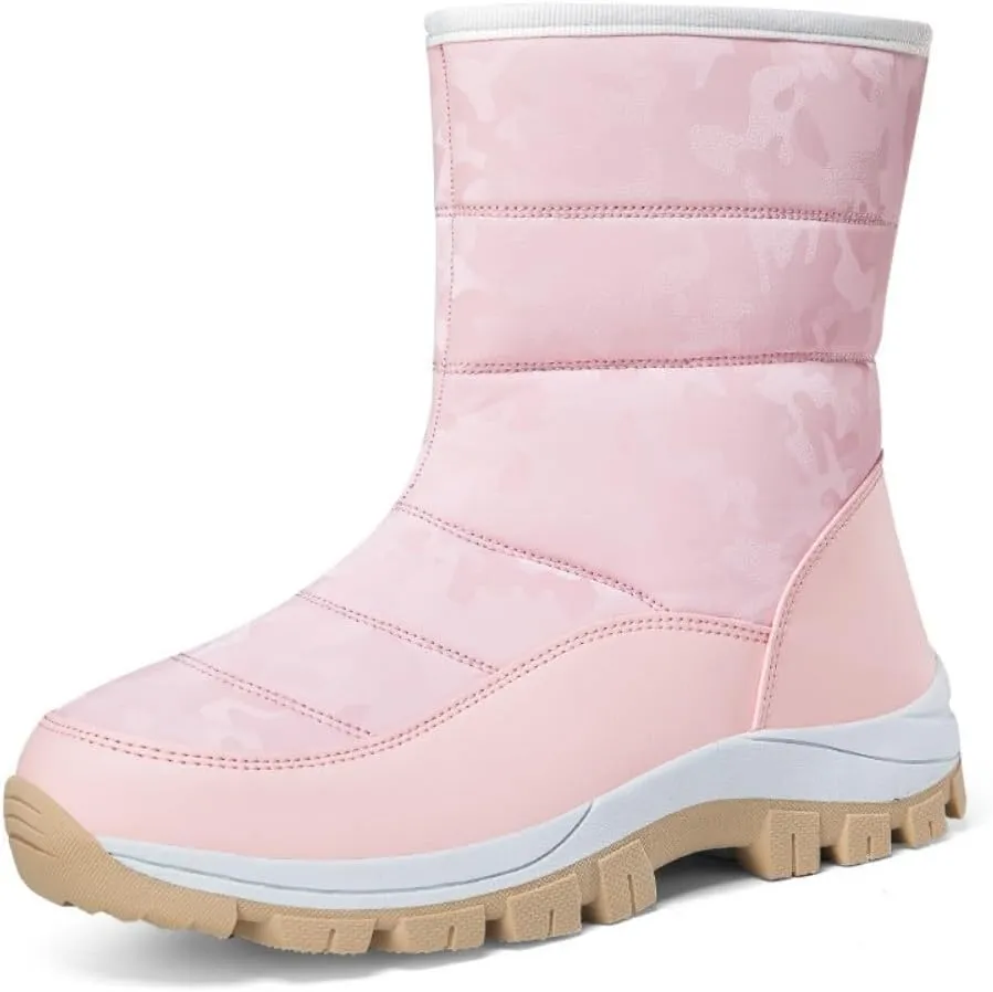 HESBITEUL Boots for Women Outdoor Winter Booties: Snow Boots Lightweight for Skiing