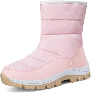 HESBITEUL Boots for Women Outdoor Winter Booties: Snow Boots Lightweight for Skiing