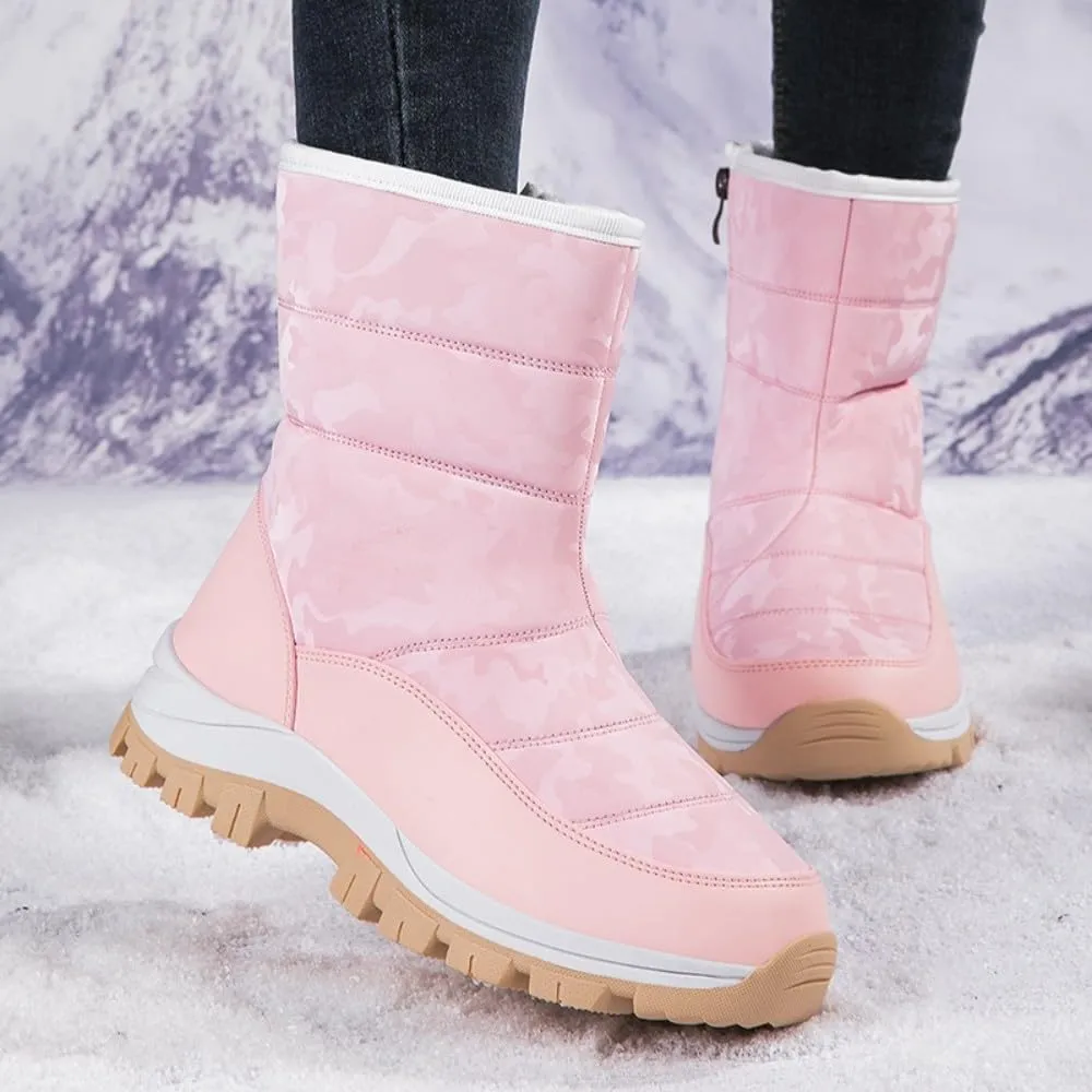 HESBITEUL Boots for Women Outdoor Winter Booties: Snow Boots Lightweight for Skiing