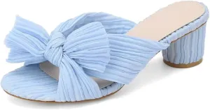 High Heeled Sandals for Women Bow Open-toe Slippers Comfortable Fashion Wedding Party Dress Pumps Shoes