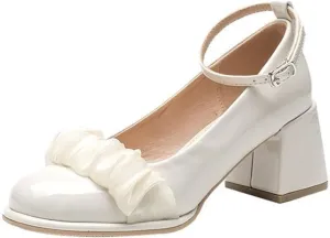 High Heels Elegant Spring Thick Heel Shoes for Women Versatile Fairy Style with Light Mouth Design