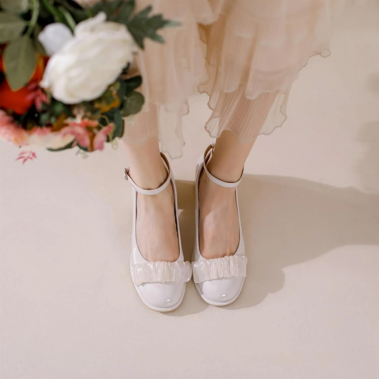 High Heels Elegant Spring Thick Heel Shoes for Women Versatile Fairy Style with Light Mouth Design