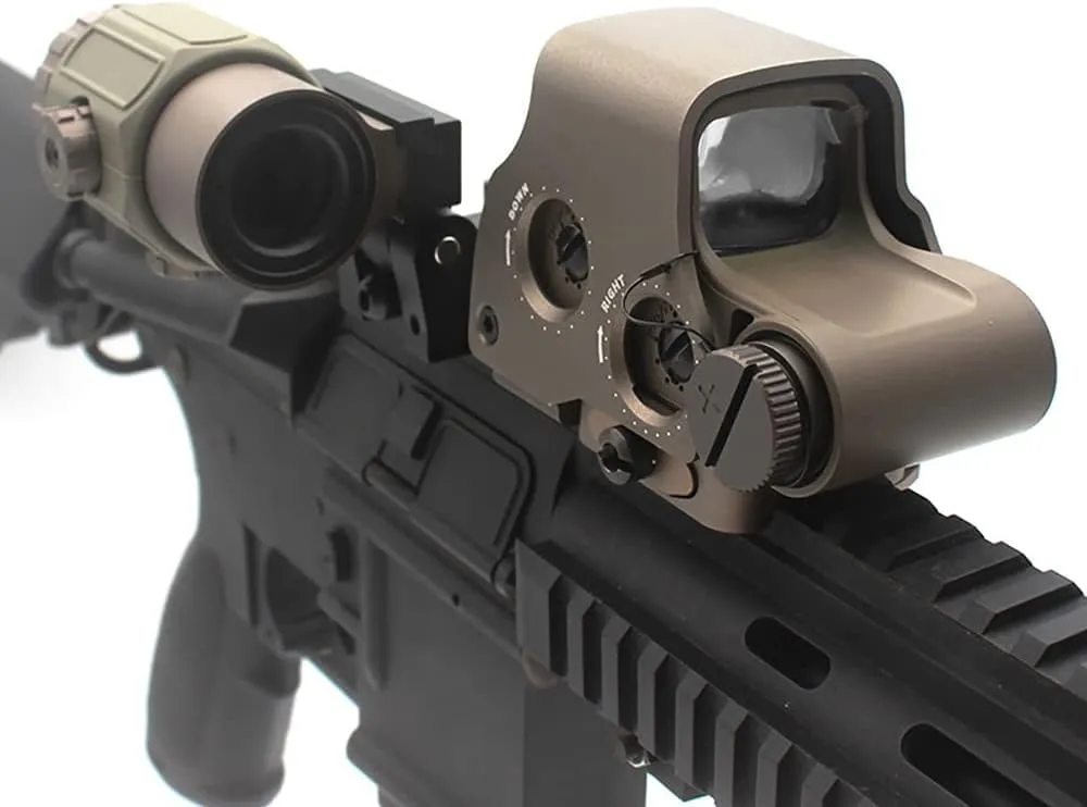 Holographic 558 Sights Red Green Dot Sight Scope with G33/G43/G45 3X/5X Magnifier Switch to Side Quick Detachable QD Mount