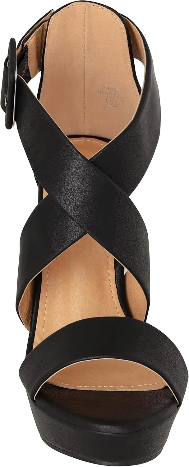 ILLUDE Women's High Heels Open Toe Ankle Strap Stilettos Platform Sexy Party Heeled Sandals – Cake