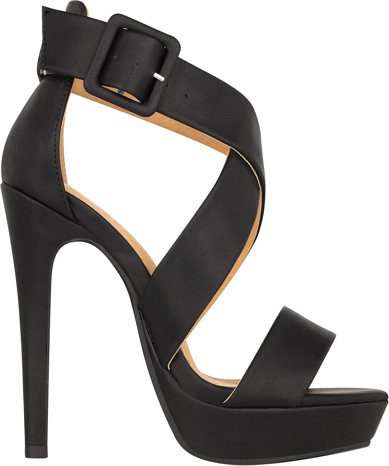 ILLUDE Women's High Heels Open Toe Ankle Strap Stilettos Platform Sexy Party Heeled Sandals – Cake