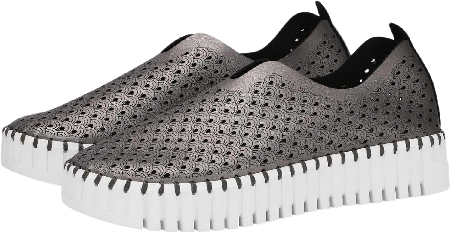 Ilse Jacobsen HORNBAEK Women's Tulip U0010 Metallic Platform | Slip-On | Low-Top