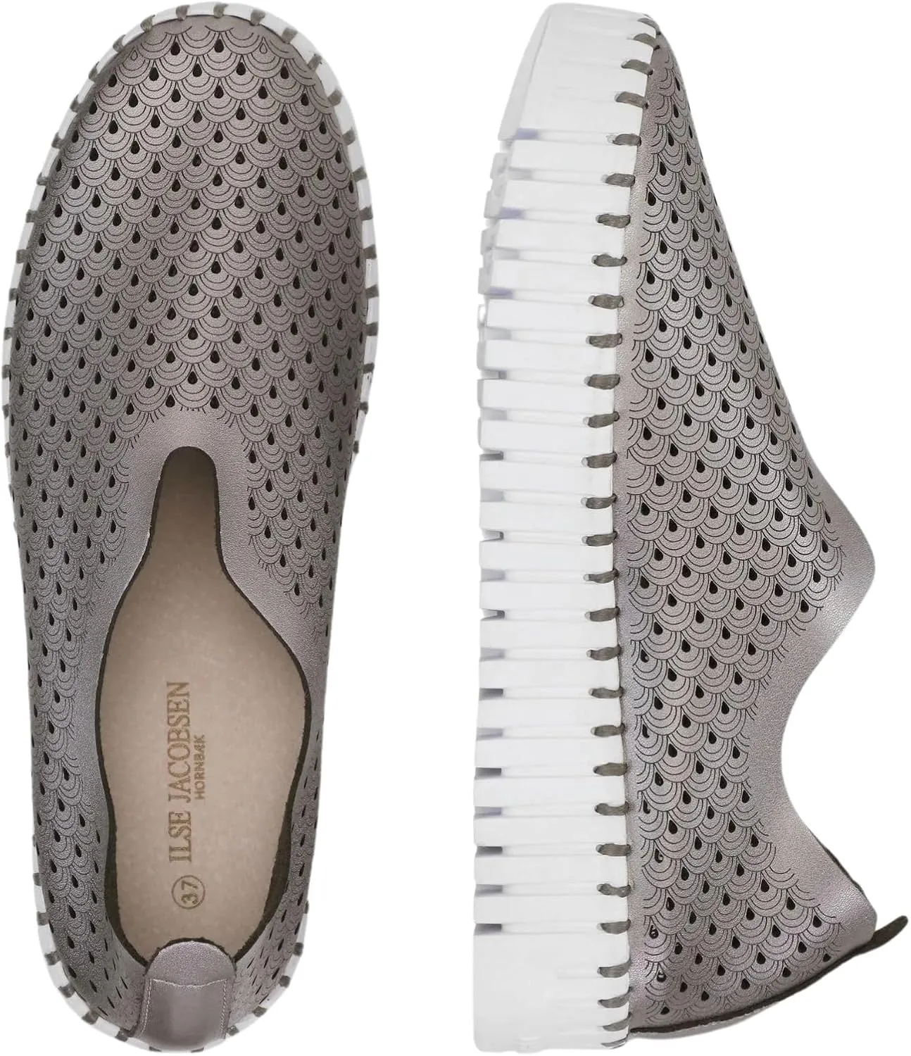 Ilse Jacobsen HORNBAEK Women's Tulip U0010 Metallic Platform | Slip-On | Low-Top