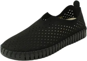 Ilse Jacobsen HORNBÆK Women's Tulip 3575 Flat | Slip-On | Low-Top | Black | 39 EU/9 M US
