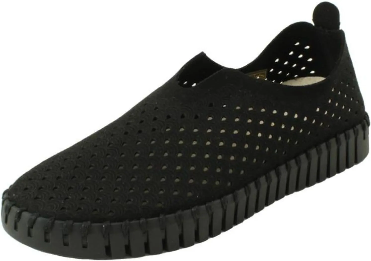 Ilse Jacobsen HORNBÆK Women's Tulip 3575 Flat | Slip-On | Low-Top | Black | 39 EU/9 M US
