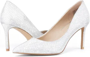 JENN ARDOR Women's Comfortable Stiletto Pumps 3 inch Elegant Gorgeous Closed Pointed Toe Slip On Solid High Heels for Ladies Wedding Dress Shoes
