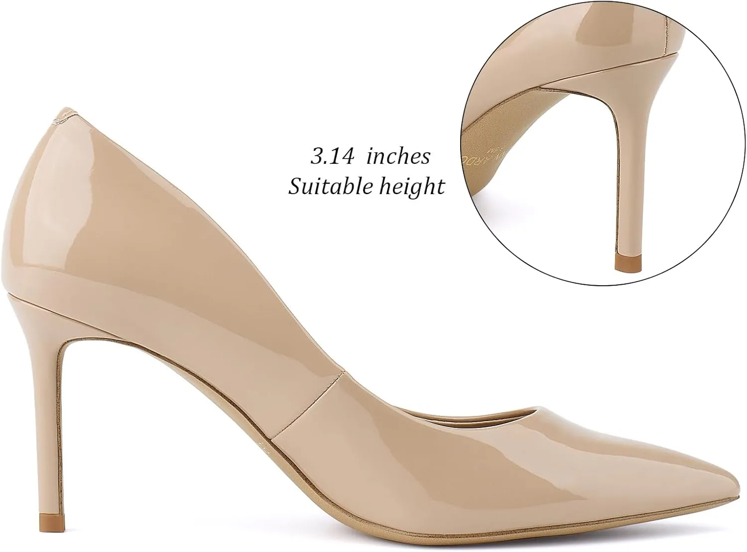 JENN ARDOR Women’s Heels Pumps 3.14”High Heel Shoes Women Classic Pointed Toe Stiletto Heel Shoes Sexy Office Party Event Dressy Pumps