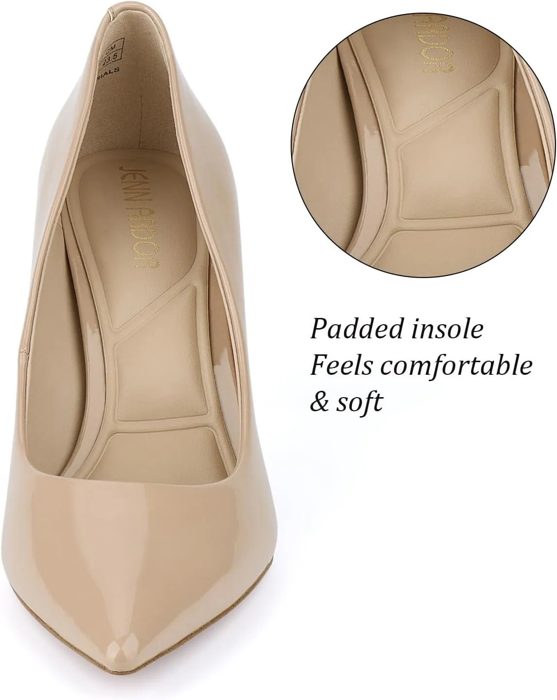 JENN ARDOR Women’s Heels Pumps 3.14”High Heel Shoes Women Classic Pointed Toe Stiletto Heel Shoes Sexy Office Party Event Dressy Pumps