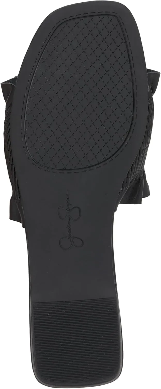 Jessica Simpson Womens CAMESSA Slip On Open Toe Slide Sandals