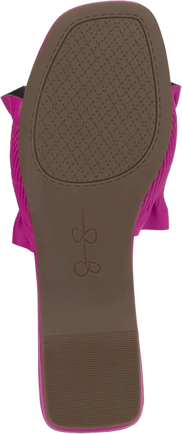 Jessica Simpson Womens CAMESSA Slip On Open Toe Slide Sandals