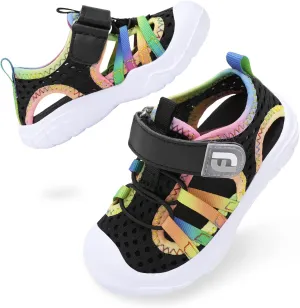 JOINFREE Toddler Boys Girls Water Shoes Breathable Qucik Dry Sport Beach Sandals Lightweight Barefoot Flexible