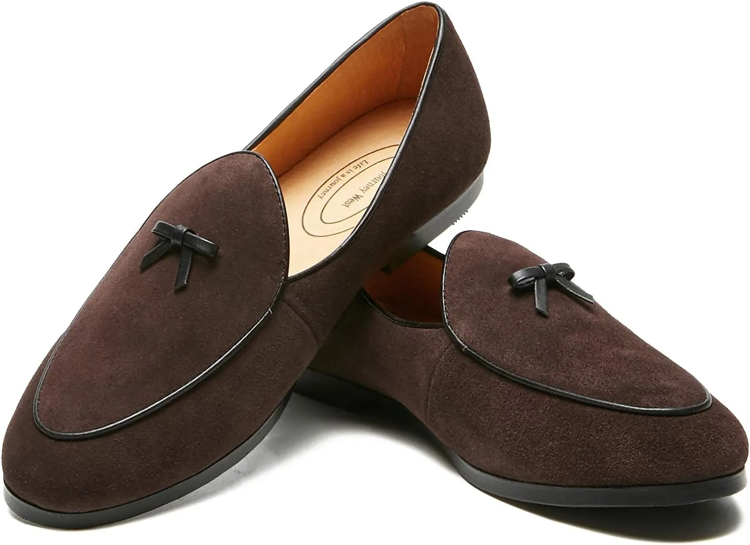 Journey West Men's Vintage Loafers for Men Belgian Loafers Slip-on Loafer Penny Loafer Casual Loafers