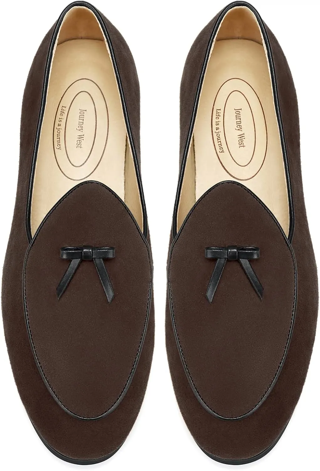 Journey West Men's Vintage Loafers for Men Belgian Loafers Slip-on Loafer Penny Loafer Casual Loafers