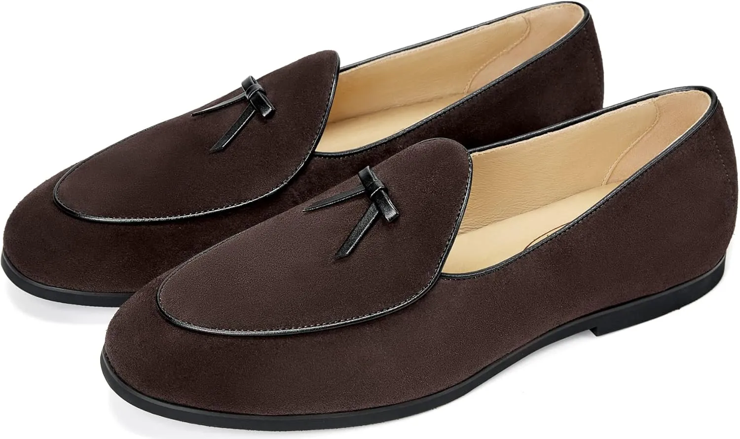 Journey West Men's Vintage Loafers for Men Belgian Loafers Slip-on Loafer Penny Loafer Casual Loafers