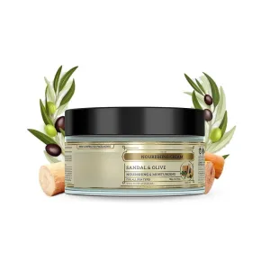 K H A D I.. Natural Ayurvedic Sandal & Olive Face Nourishing Cream with Shea Butter | Deep Hydration & Skin Revitalization | Herbal Formula for a Glowing Skin | 50g
