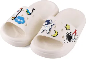 KAKU NANU Kids Slide Sandals EVA Cloud Slippers Open Toe Soft Slides Lightweight Non-slip Unisex Children Cozy Summer Flip Flop Shoes
