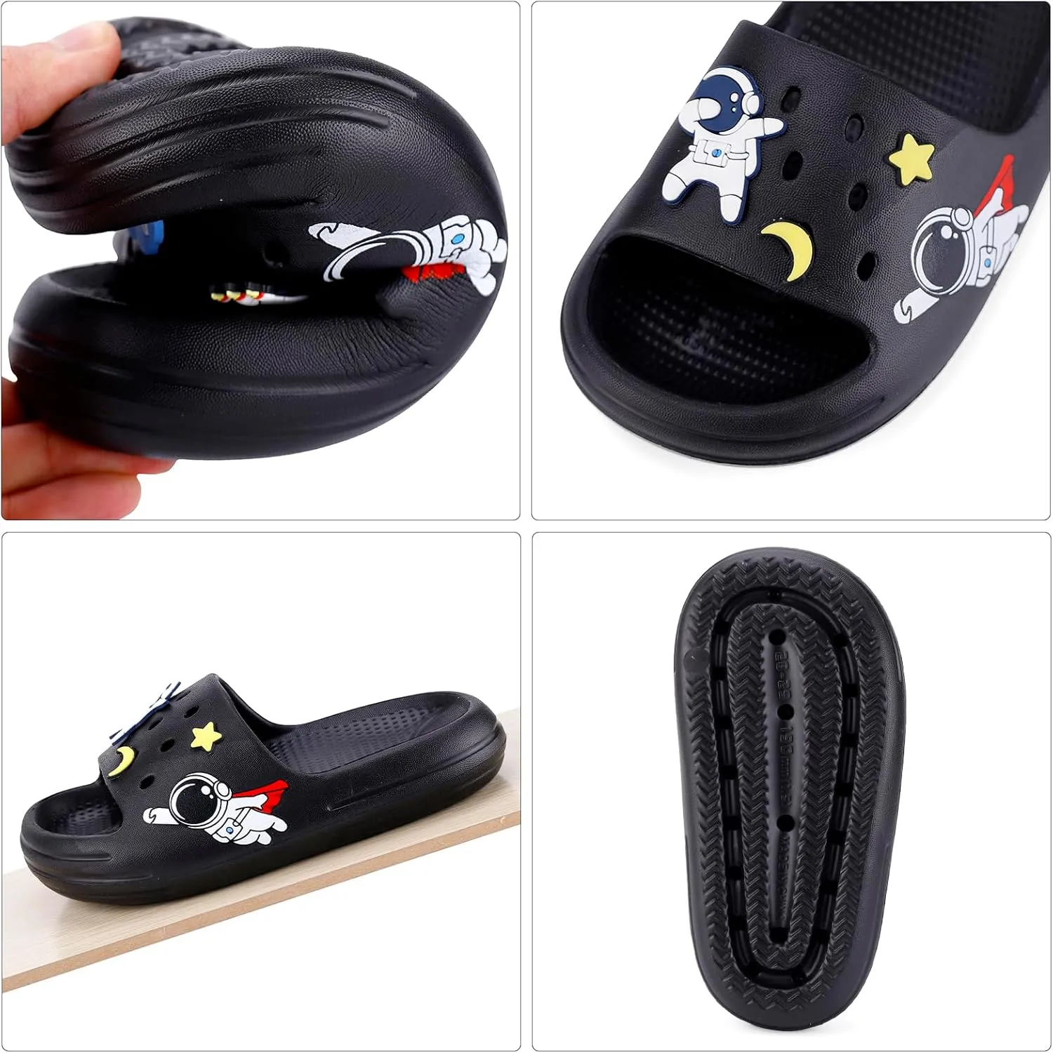 KAKU NANU Kids Slide Sandals EVA Cloud Slippers Open Toe Soft Slides Lightweight Non-slip Unisex Children Cozy Summer Flip Flop Shoes