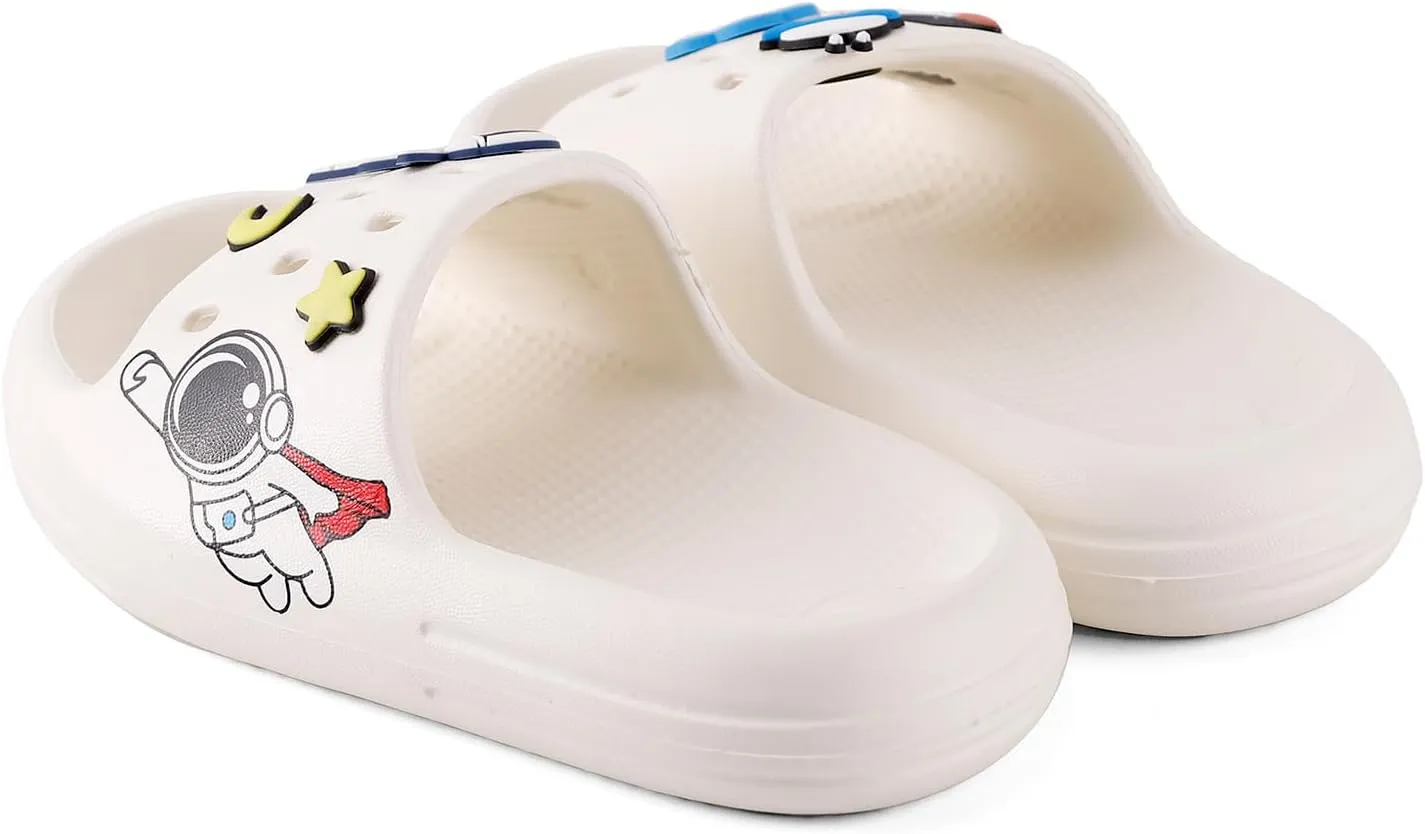 KAKU NANU Kids Slide Sandals EVA Cloud Slippers Open Toe Soft Slides Lightweight Non-slip Unisex Children Cozy Summer Flip Flop Shoes