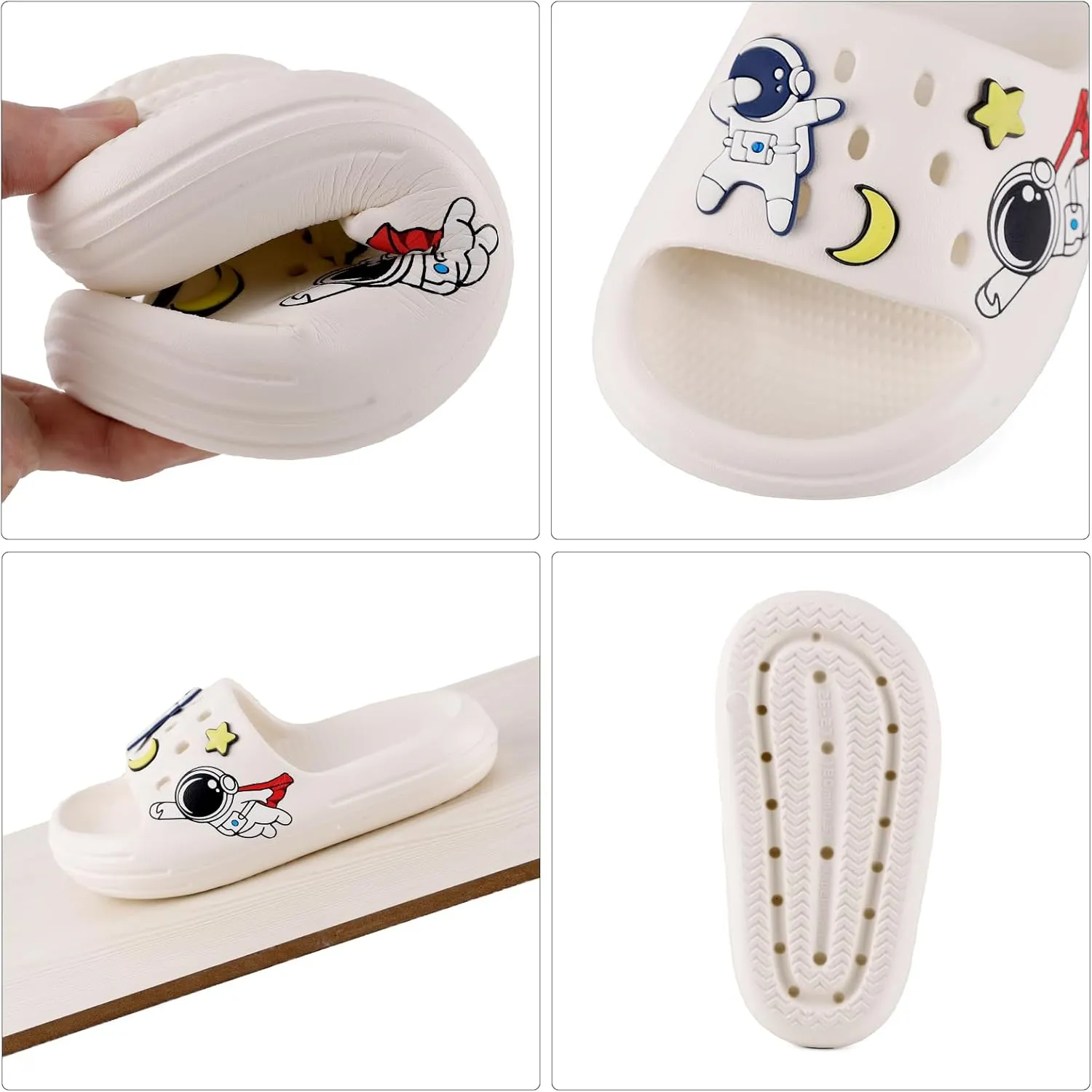 KAKU NANU Kids Slide Sandals EVA Cloud Slippers Open Toe Soft Slides Lightweight Non-slip Unisex Children Cozy Summer Flip Flop Shoes