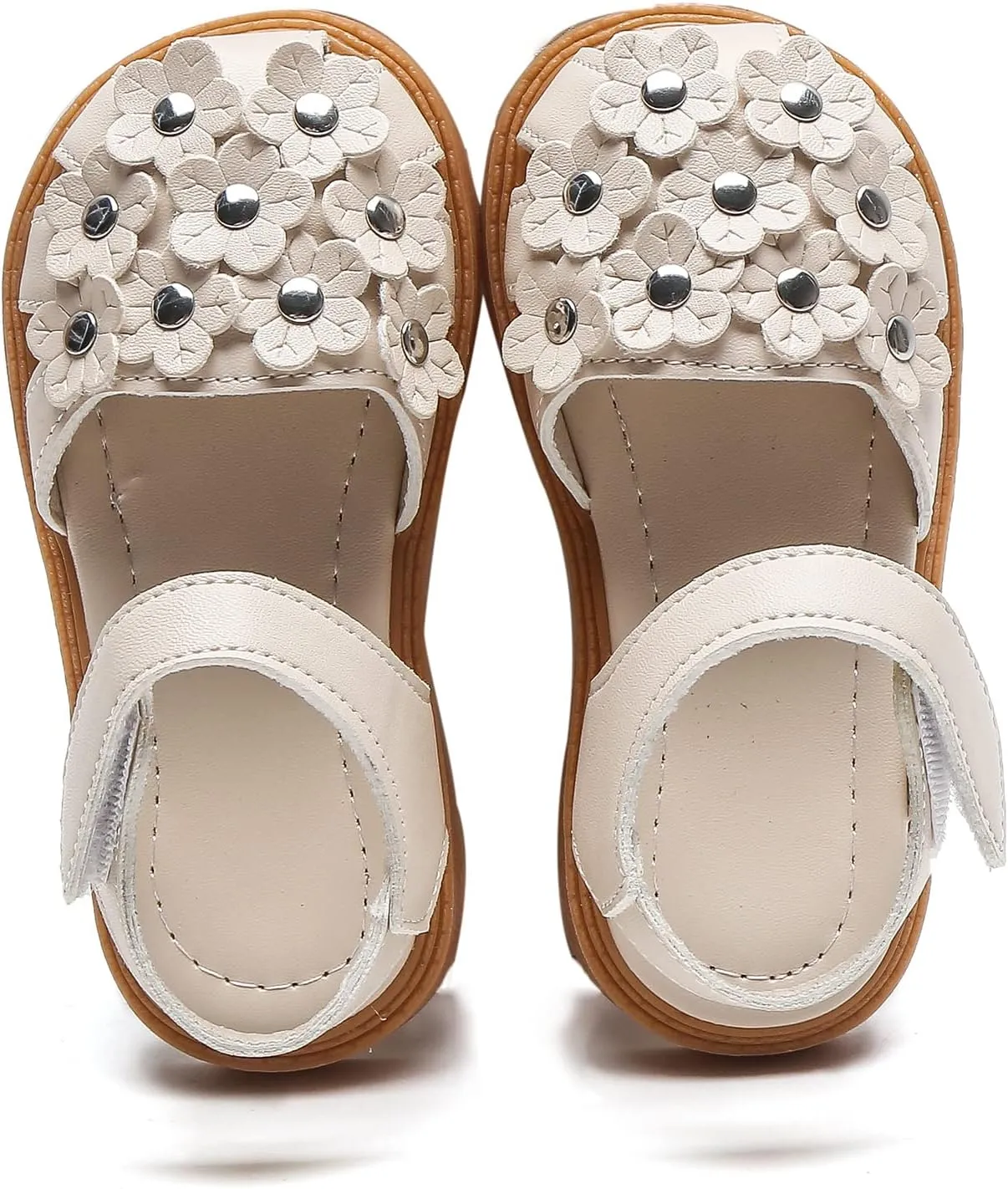 Komfyea Girl Summer Cute Wrap Toe Toddler Soft Flower Flat Beach Sandal Shoes