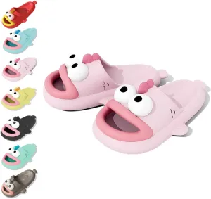 Kvikci Clownfish Cloud Slippers, Tongue Kiss Slipper, Unisex Summer Animal Slides, Bass Sandals, Fish Flip Flops Couple Shoes