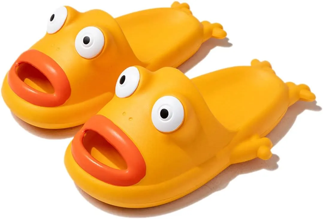 Kvikci Frog Slippers, Unisex Summer Funny Animal Slides, Bass Sandals, Frog Flip Flops Couple Beach Slipper Bath Shoes