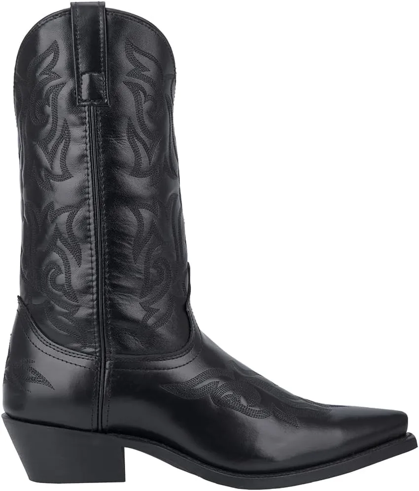 Laredo Mens Hawk Embroidered Snip Toe Casual Boots Mid Calf - Black