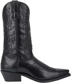 Laredo Mens Hawk Embroidered Snip Toe Casual Boots Mid Calf - Black