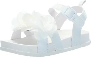 Laura Ashley Girls Sandals - Platform Footbed Sandal with Flower