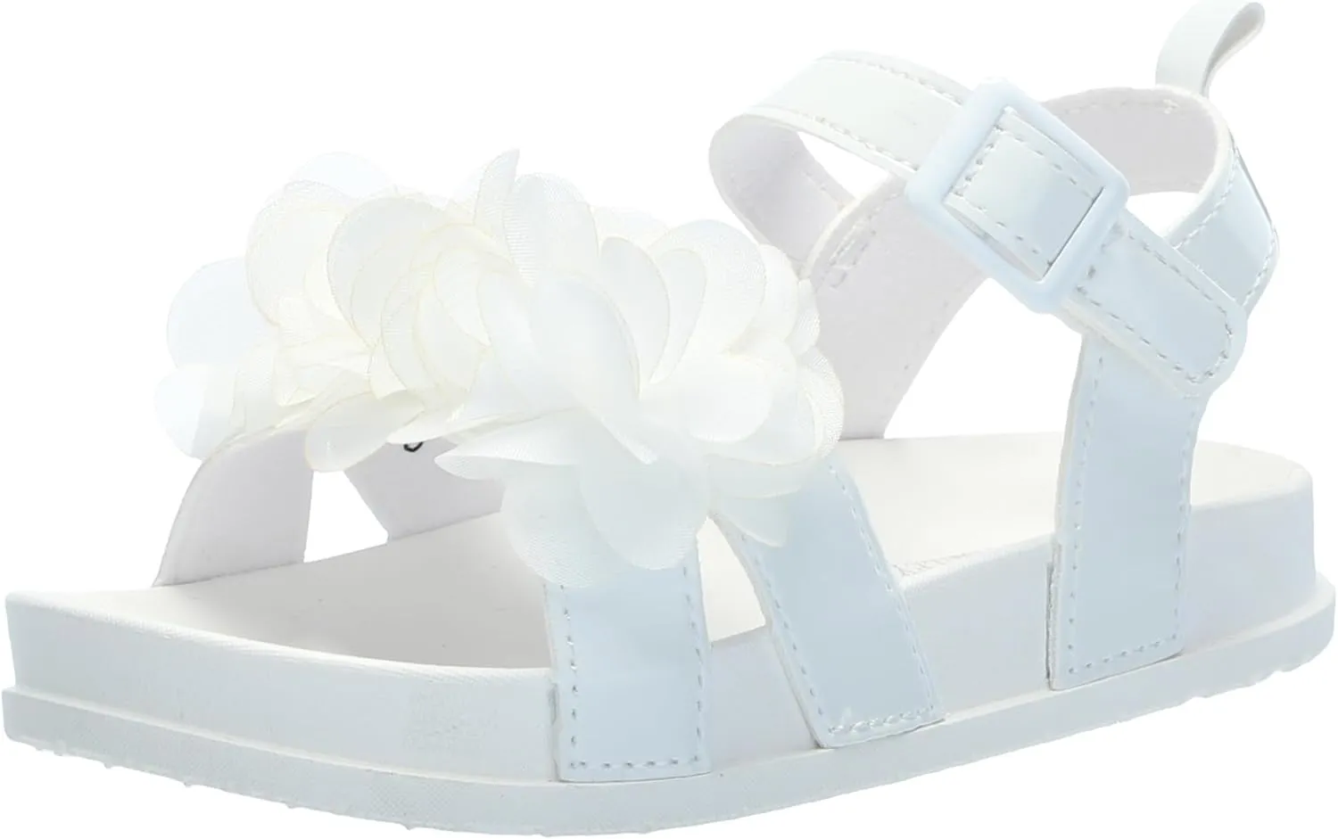 Laura Ashley Girls Sandals - Platform Footbed Sandal with Flower