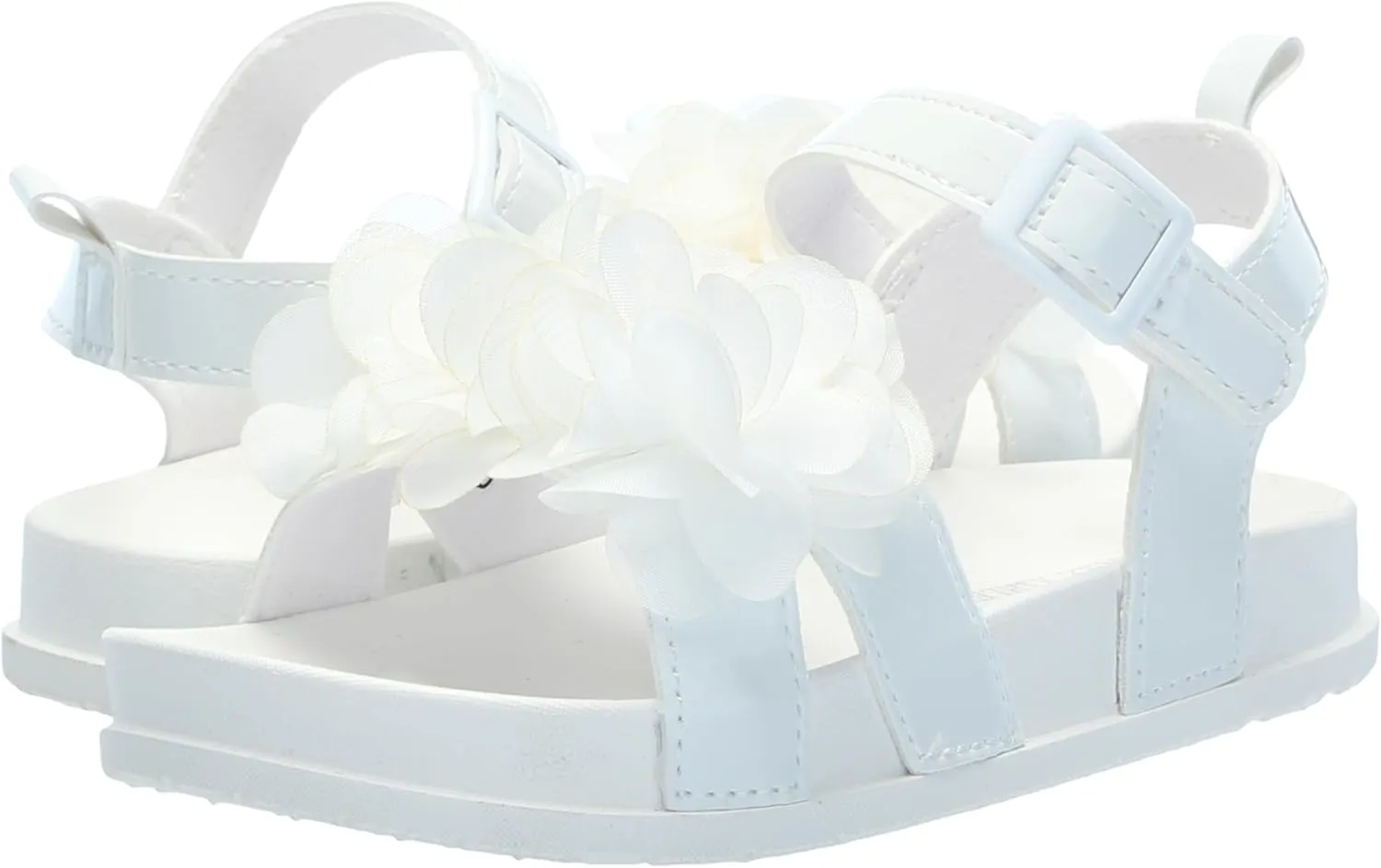 Laura Ashley Girls Sandals - Platform Footbed Sandal with Flower