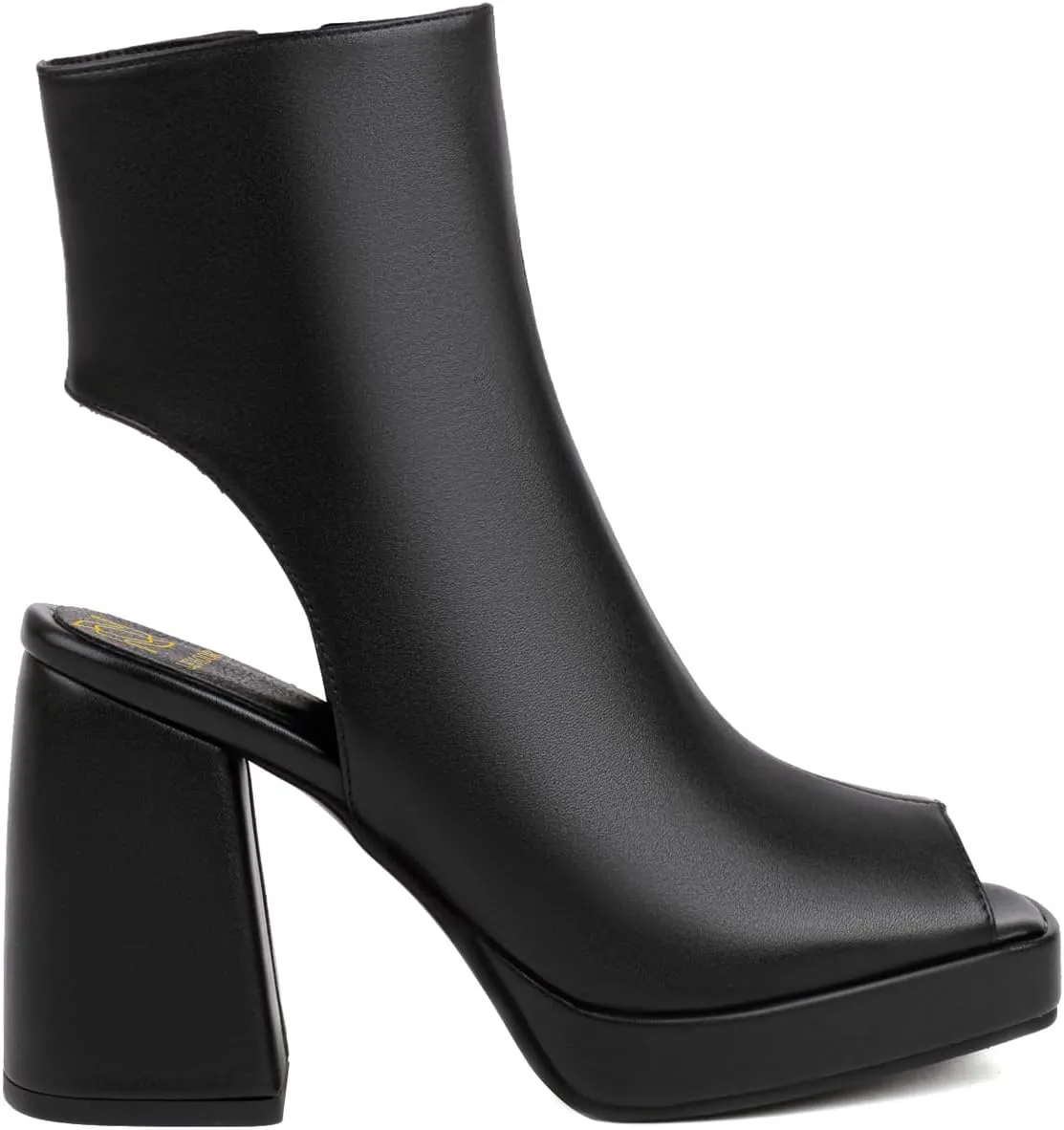 LEHOOR Women Platform Open Peep Toe Booties Sandals Cutout Chunky Heel Backless Sandal Booty Side Zipper Summer Ankle Boots Sandals 3.5 Inch Block High Heels Fashion Ladies Outing Party Size 4-14 M US