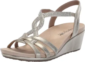 LifeStride Women's Monaco Strappy Wedge Sandals