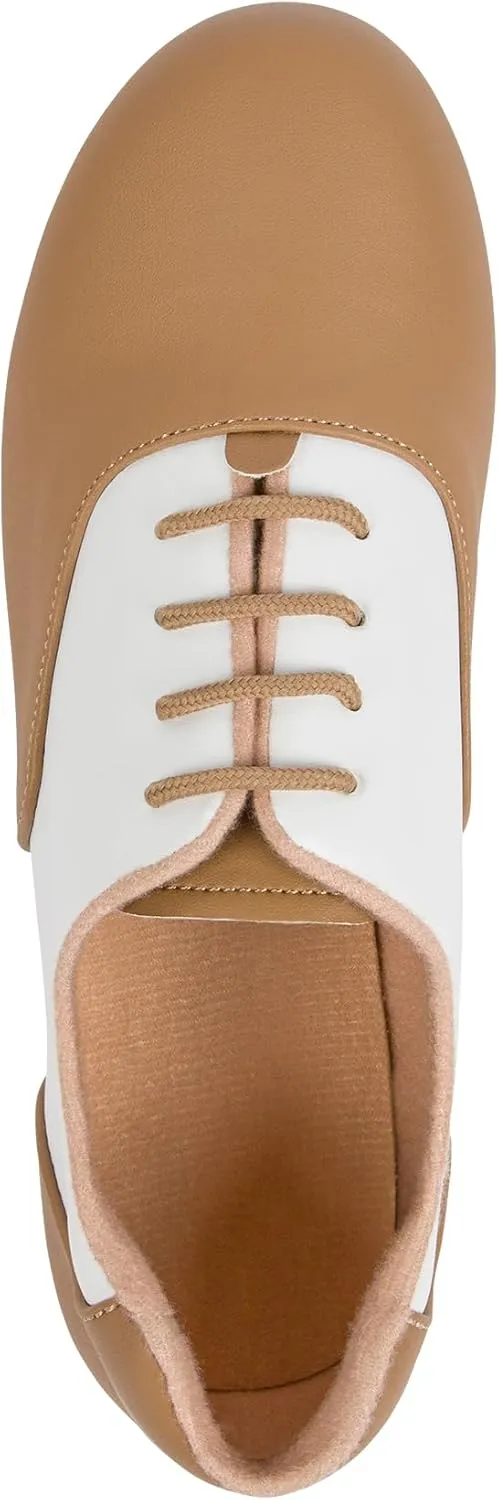 Linodes PU Leather Lace Up Tap Shoe Dance Shoes for Women and Men's Dance Shoes Colorful