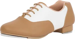 Linodes PU Leather Lace Up Tap Shoe Dance Shoes for Women and Men's Dance Shoes Colorful