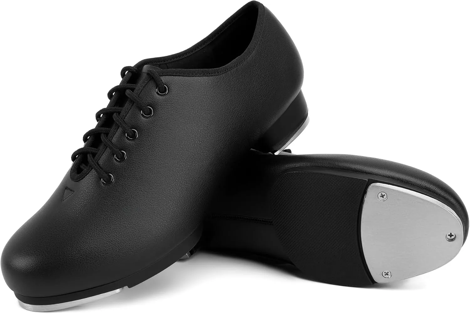 Linodes PU Leather Lace Up Tap Shoe Split Sole Dance Shoes for Women and Men's Dance Shoes