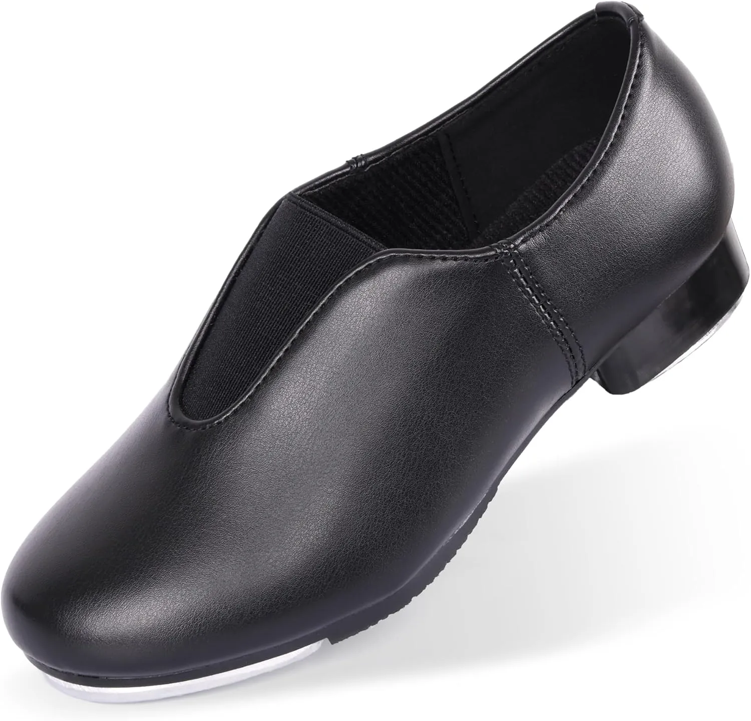Linodes Unisex-Child Top Elastic Slip on Tap Shoe for Girls and Boys Tap Flat