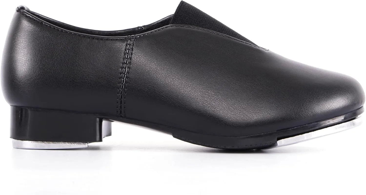 Linodes Unisex-Child Top Elastic Slip on Tap Shoe for Girls and Boys Tap Flat