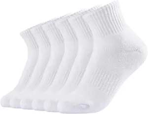LO SHOKIM Athletic Socks Women Ankle Cushioned Running Socks 6 Pairs Thick Cotton Sports Socks