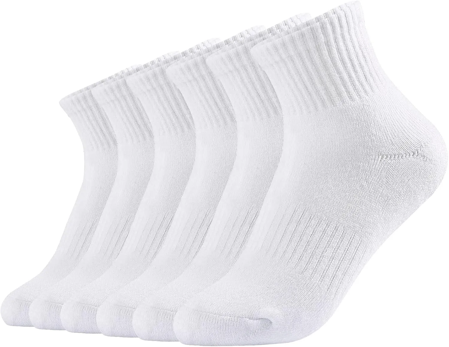 LO SHOKIM Athletic Socks Women Ankle Cushioned Running Socks 6 Pairs Thick Cotton Sports Socks